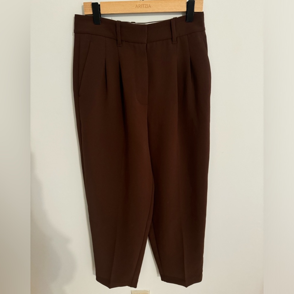 Aritzia Carrot Brown Trousers